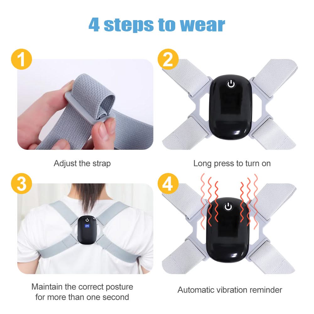 Mauzari™ Correttore Posturale Intelligente con Sensore Vibrante