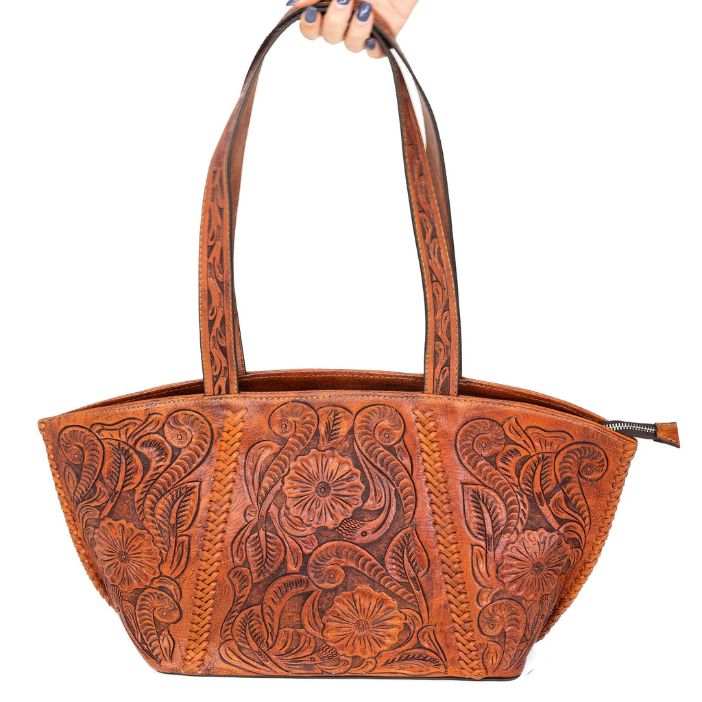 Tan top tote purse