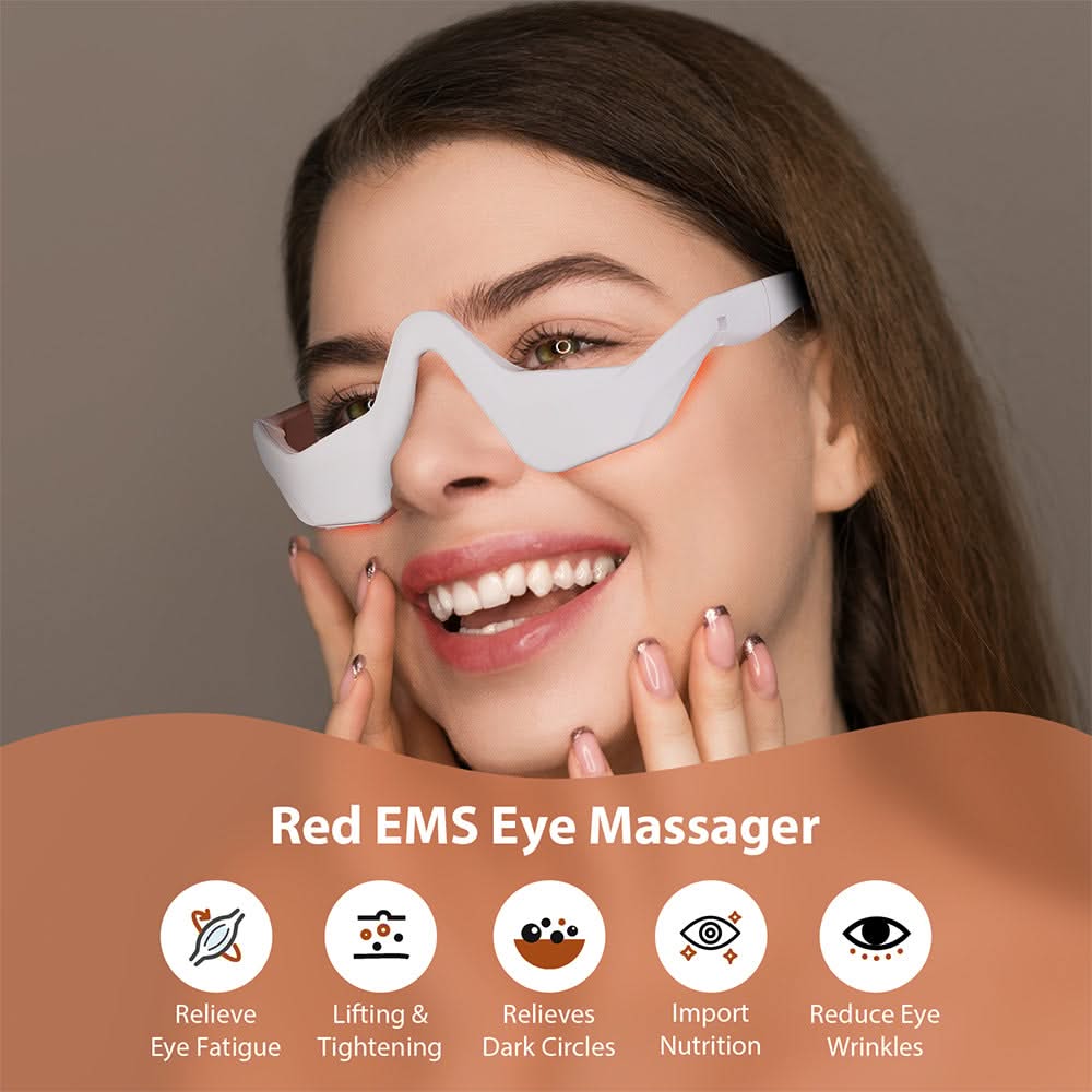 Mauzari™ Massaggiatore Occhi EMS con Microcorrente e Luce Rossa