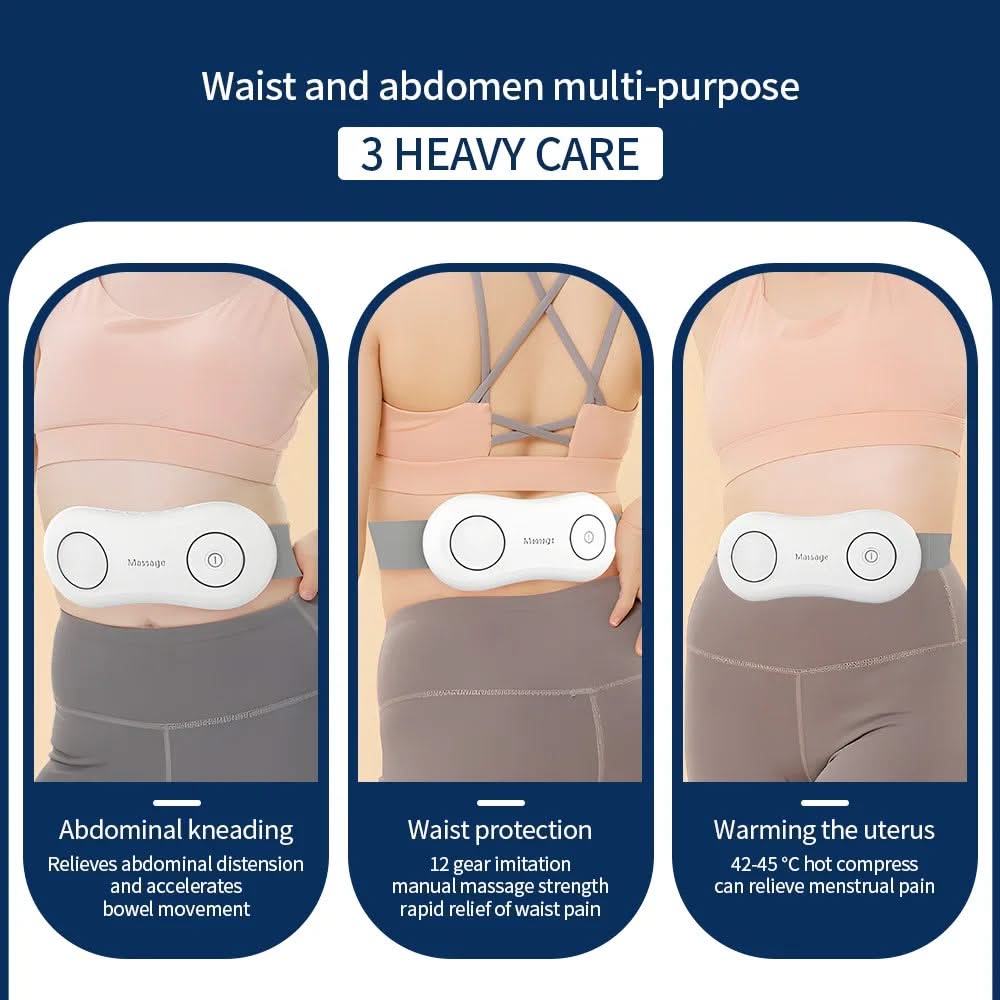 Mauzari™ Massaggiatore EMS per Vita e Addome con Luce Rossa e Calore