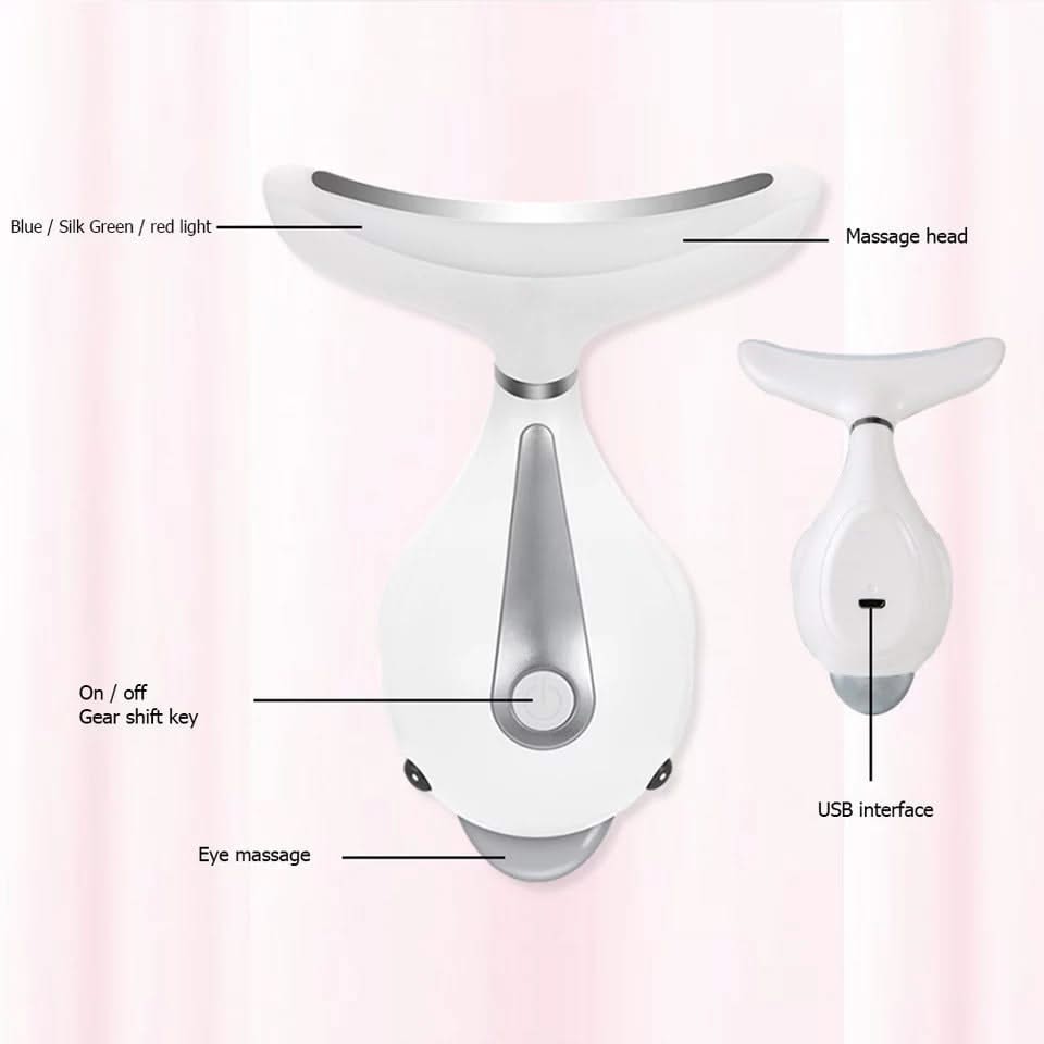 Mauzari™ Massaggiatore Lifting a Fototerapia LED per Viso e Collo