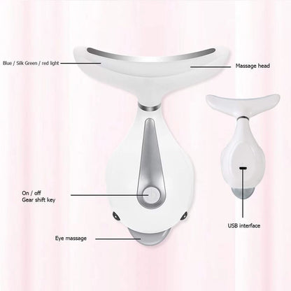 Mauzari™ Massaggiatore Lifting a Fototerapia LED per Viso e Collo