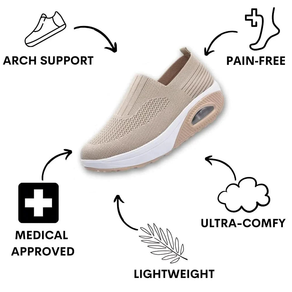 Mauzari™ Sneakers ortopediche da donna per piedi gonfi ed edema – Calzata elasticizzata