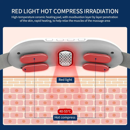 Mauzari™ Massaggiatore EMS per Vita e Addome con Luce Rossa e Calore