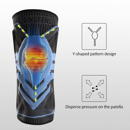 Mauzari™ Ginocchiera Compressiva con Stabilizzatori in Silicone