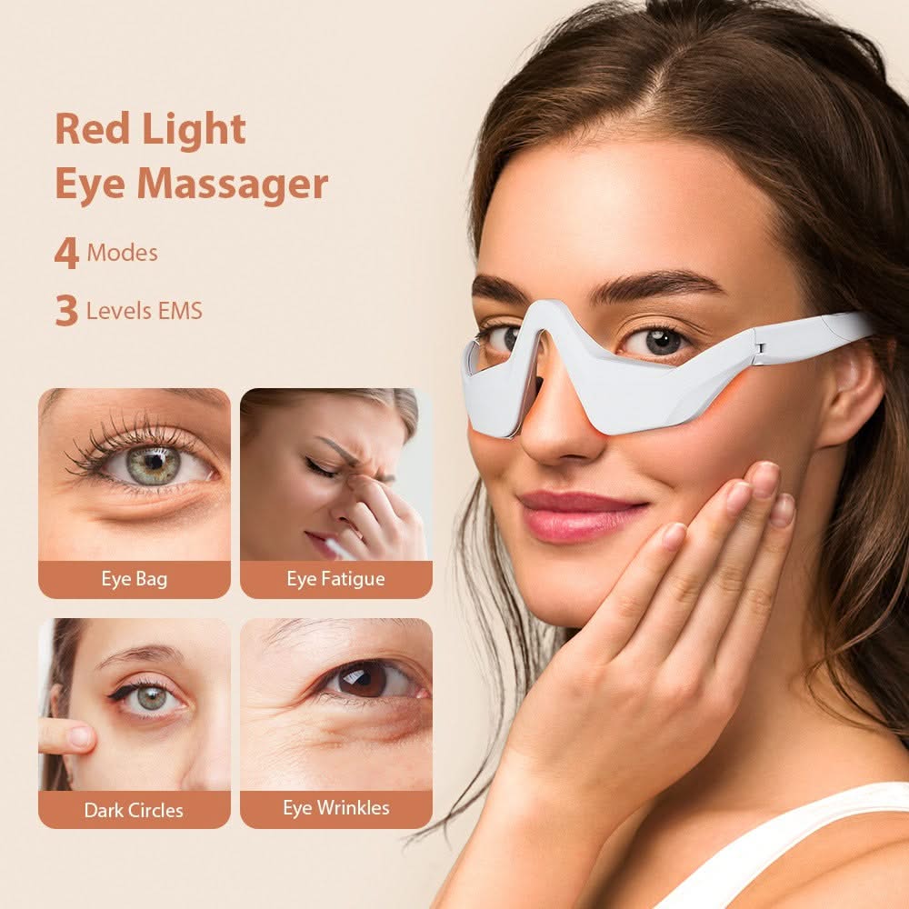 Mauzari™ Massaggiatore Occhi EMS con Microcorrente e Luce Rossa