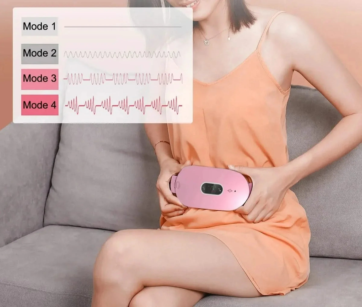 Mauzari™ Fascia riscaldante e massaggiante per crampi da menopausa e dolori addominali