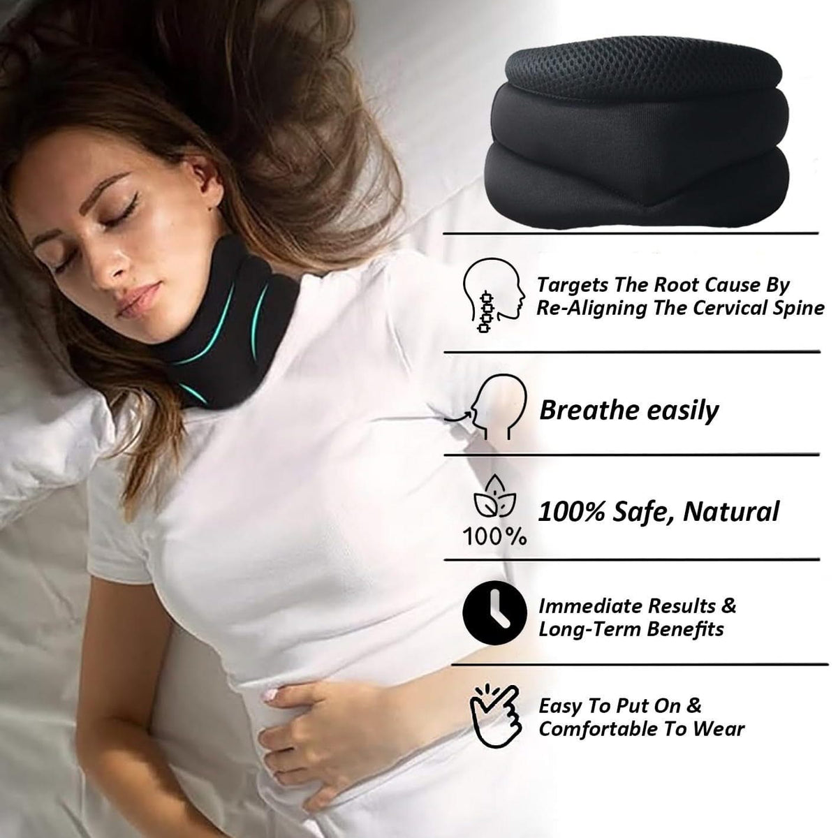 Mauzari™ Supporto Cervicale Traspirante a Triplo Strato