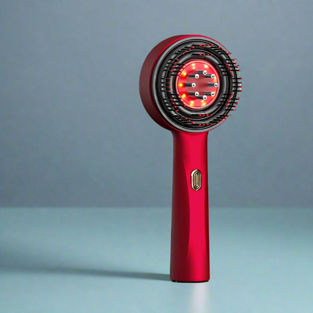 Mauzari™ Pettine Massaggiante Elettrico per il Cuoio Capelluto con Luce Rossa