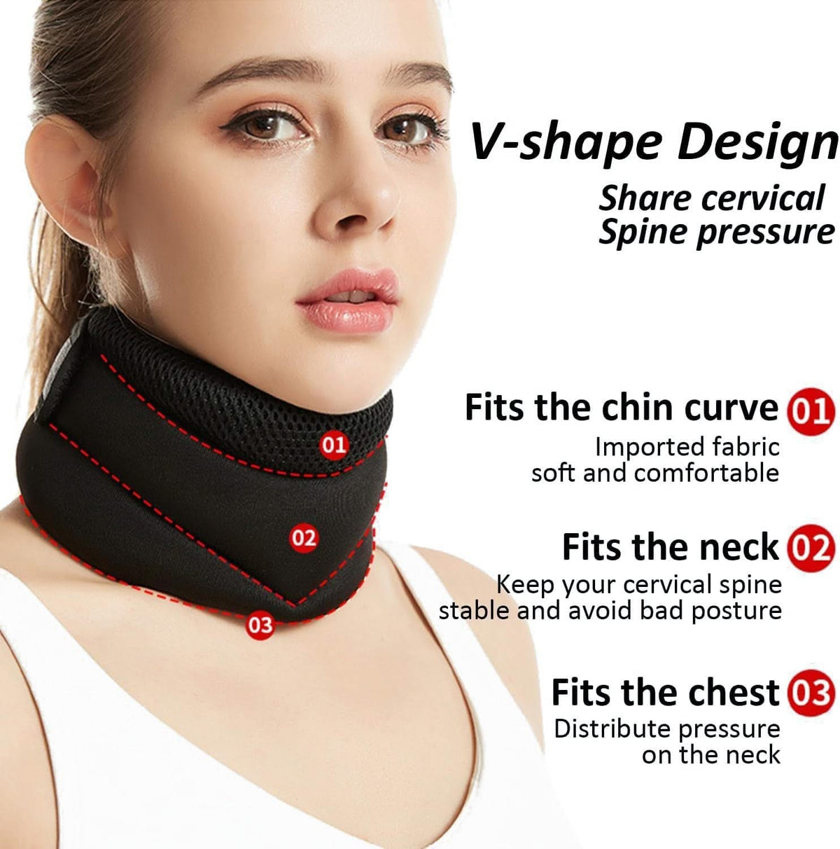 Mauzari™ Supporto Cervicale Traspirante a Triplo Strato