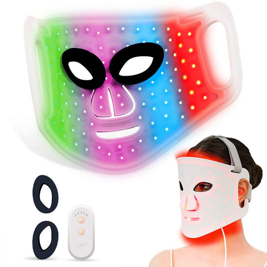 Mauzari™ Maschera LED Viso e Collo a 7 Colori – Cura della Pelle