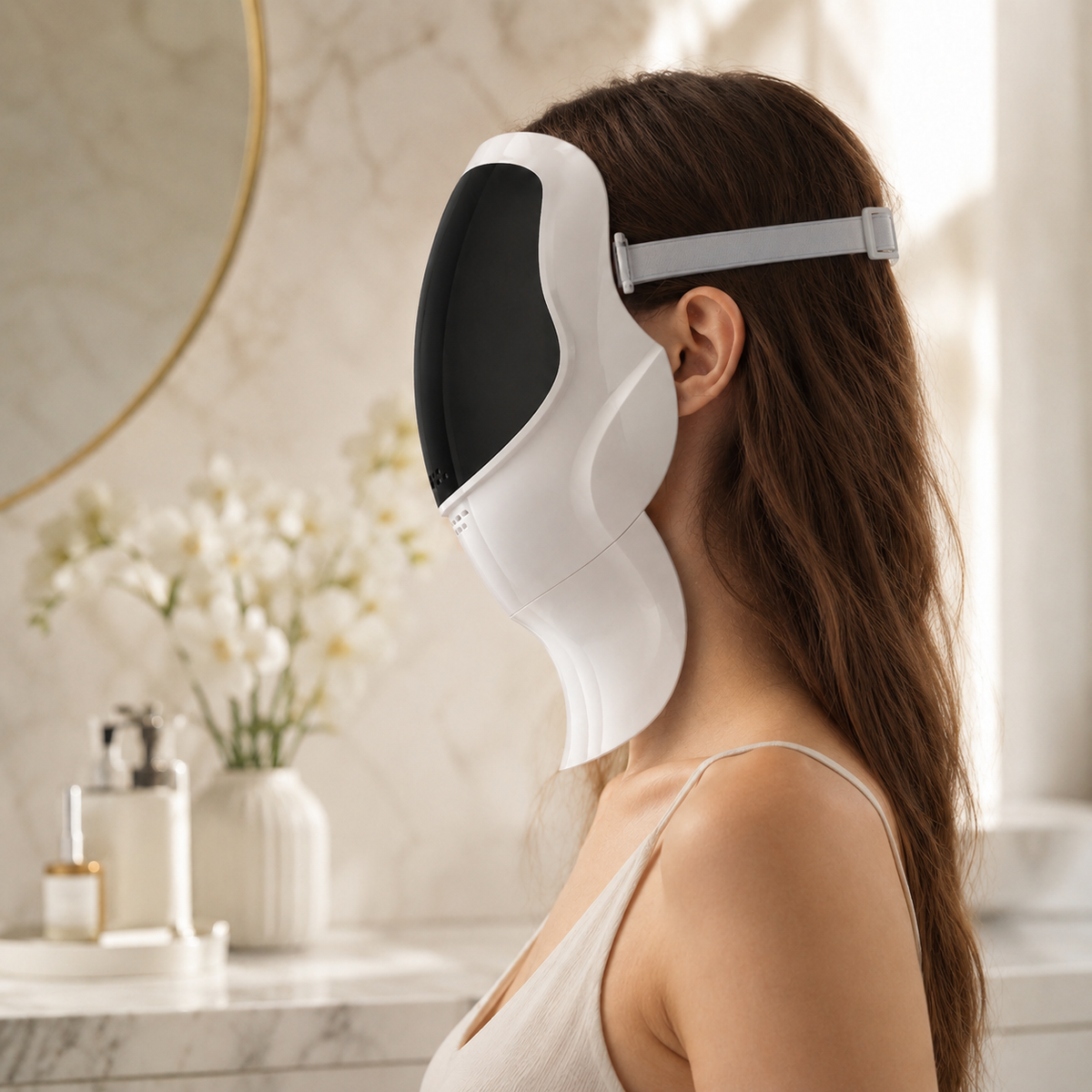 Mauzari™ Maschera LED viso e collo a 7 colori – Dispositivo per fototerapia e ringiovanimento della pelle