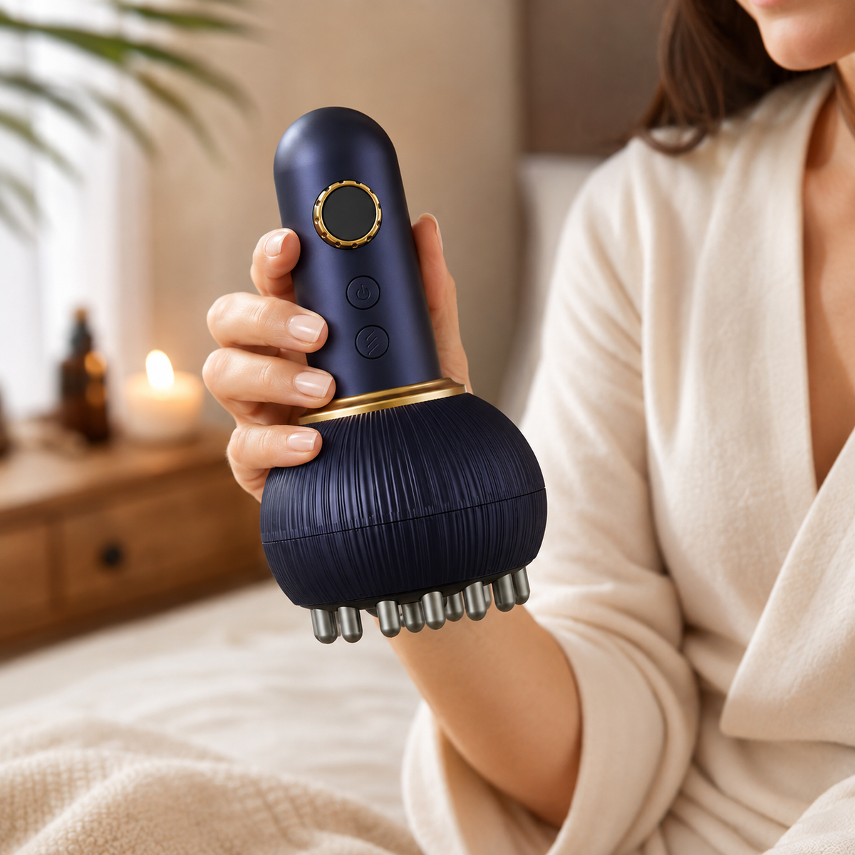 Mauzari™ Massaggiatore Gua Sha elettrico riscaldante – Sollievo da tensioni a collo, spalle e schiena
