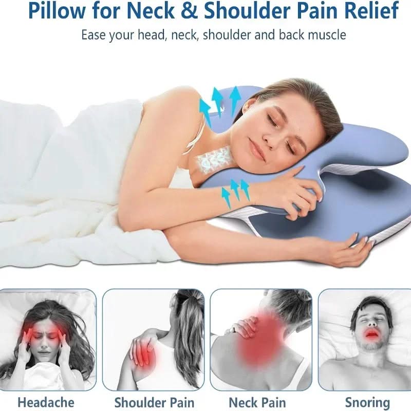 Mauzari™ Cuscino Cervicale in Memory Foam – Sollievo per Collo e Sonno