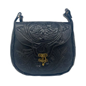 Sophia Saddle Bag in Obsidian