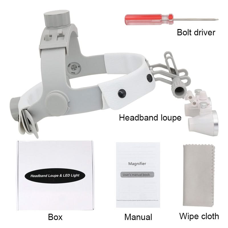 Mauzari™ Caschetto con lenti chirurgiche 3,5x per chirurgia plastica