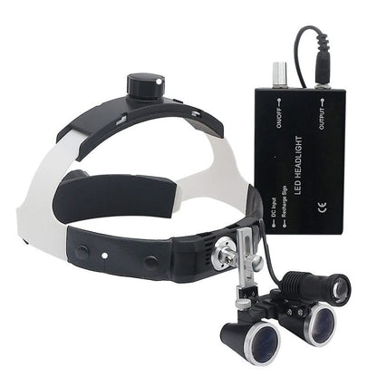 Mauzari™ Set Caschetto con Lenti d'Ingrandimento Dentali e Luce LED