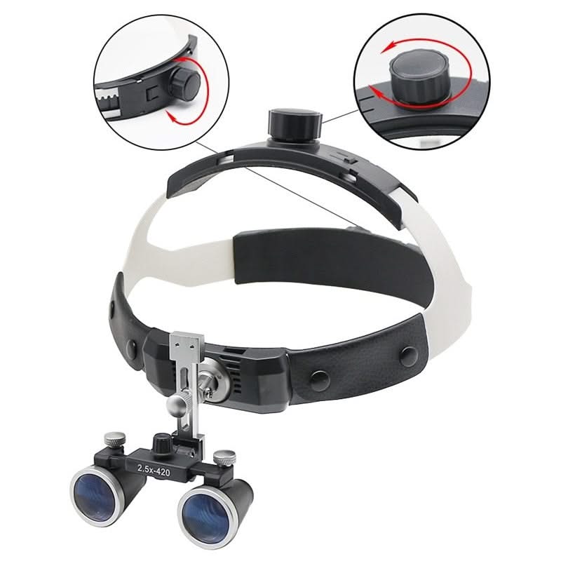 Mauzari™ Set Caschetto con Lenti d'Ingrandimento Dentali e Luce LED