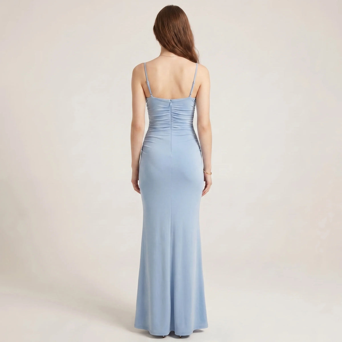 Abito lungo da donna con spalline sottili – Vestito elegante da cerimonia