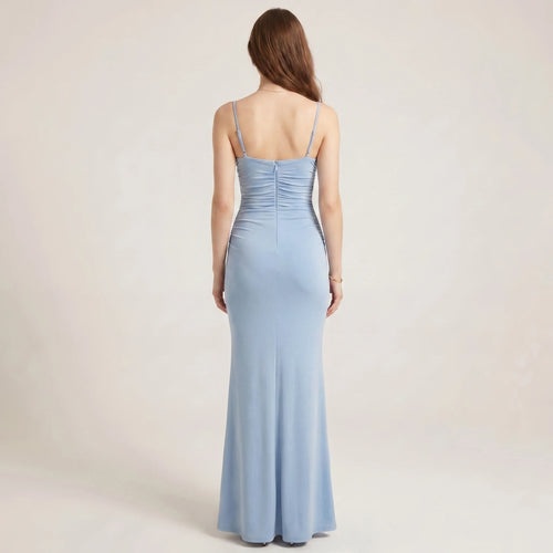 Abito lungo da donna con spalline sottili – Vestito elegante da cerimonia