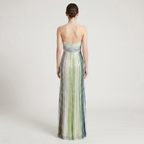 Elegant Paliet Maxikjole med Halterneck – Glamourøs Aftenkjole til Fest & Bryllup