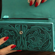 Geneva Wallet in Turquoise